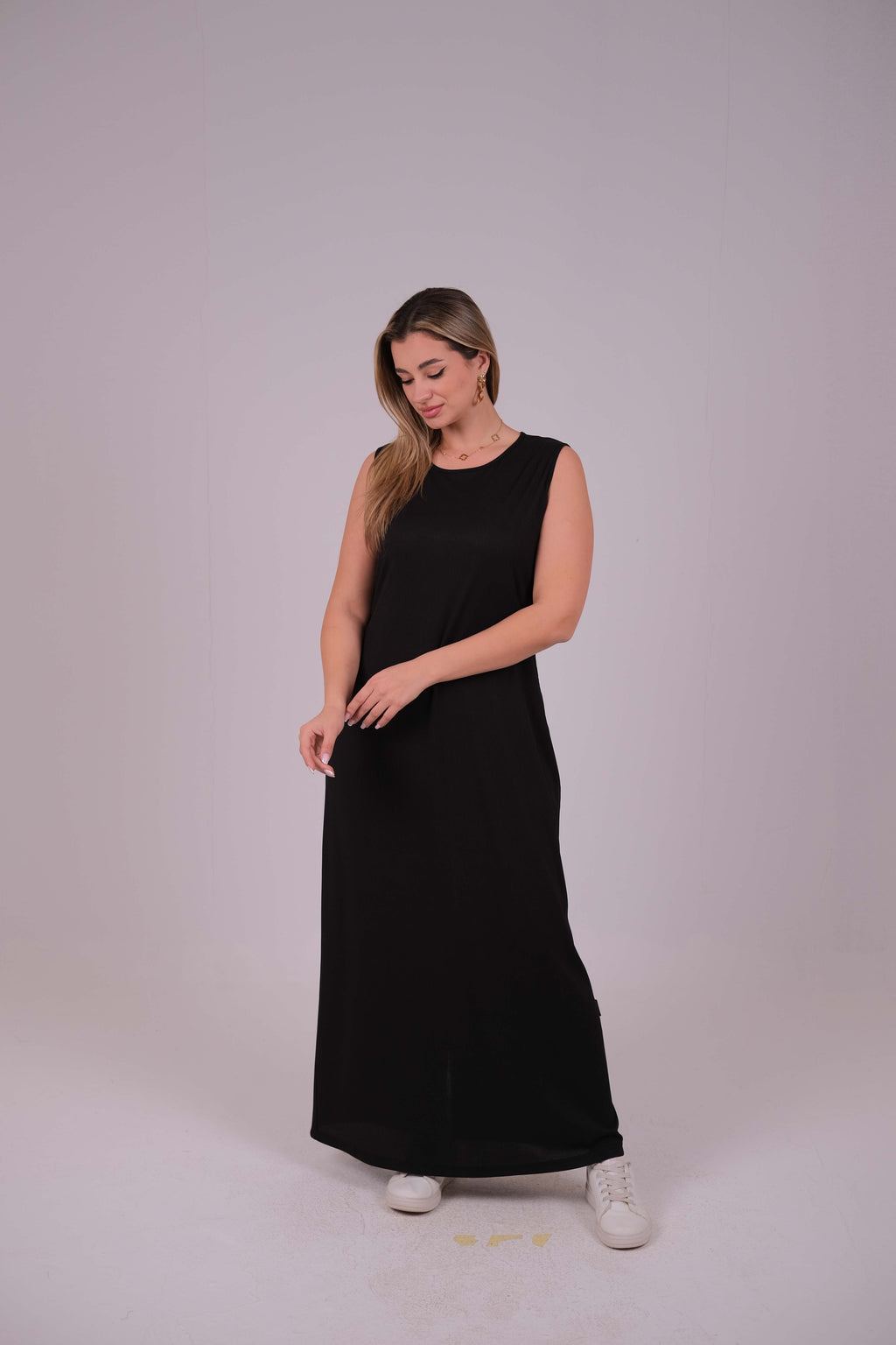 Ribbed sleeveless basic dress