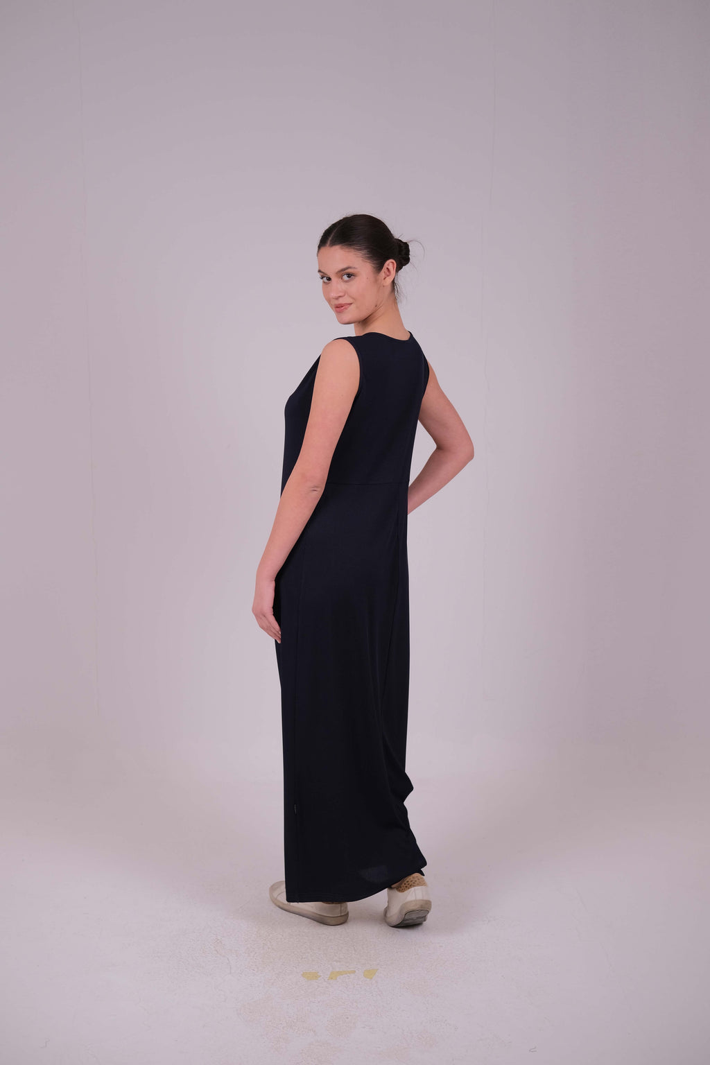 Ribbed sleeveless basic dress