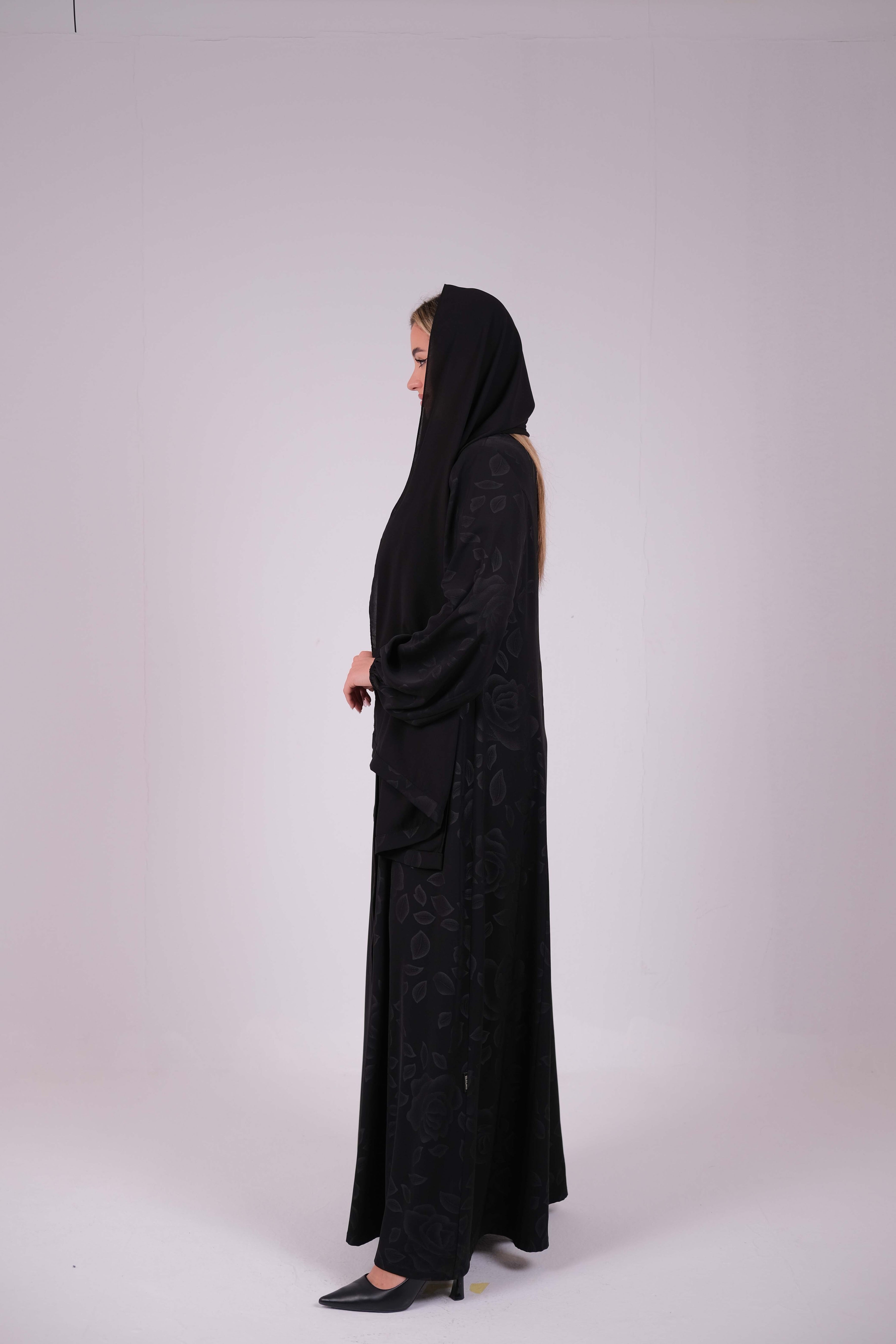 Midnight Bloom Abaya