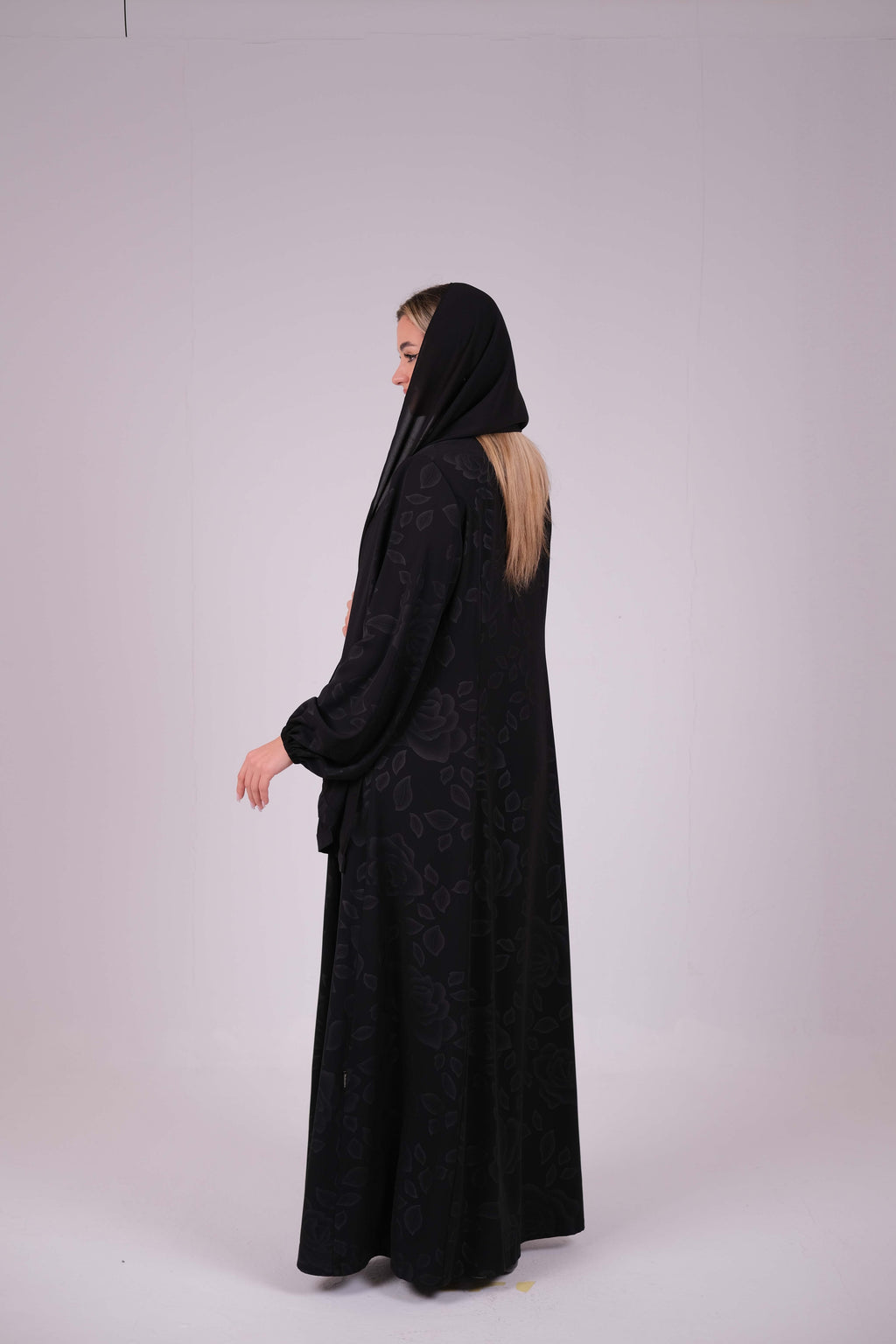 Midnight Bloom Abaya