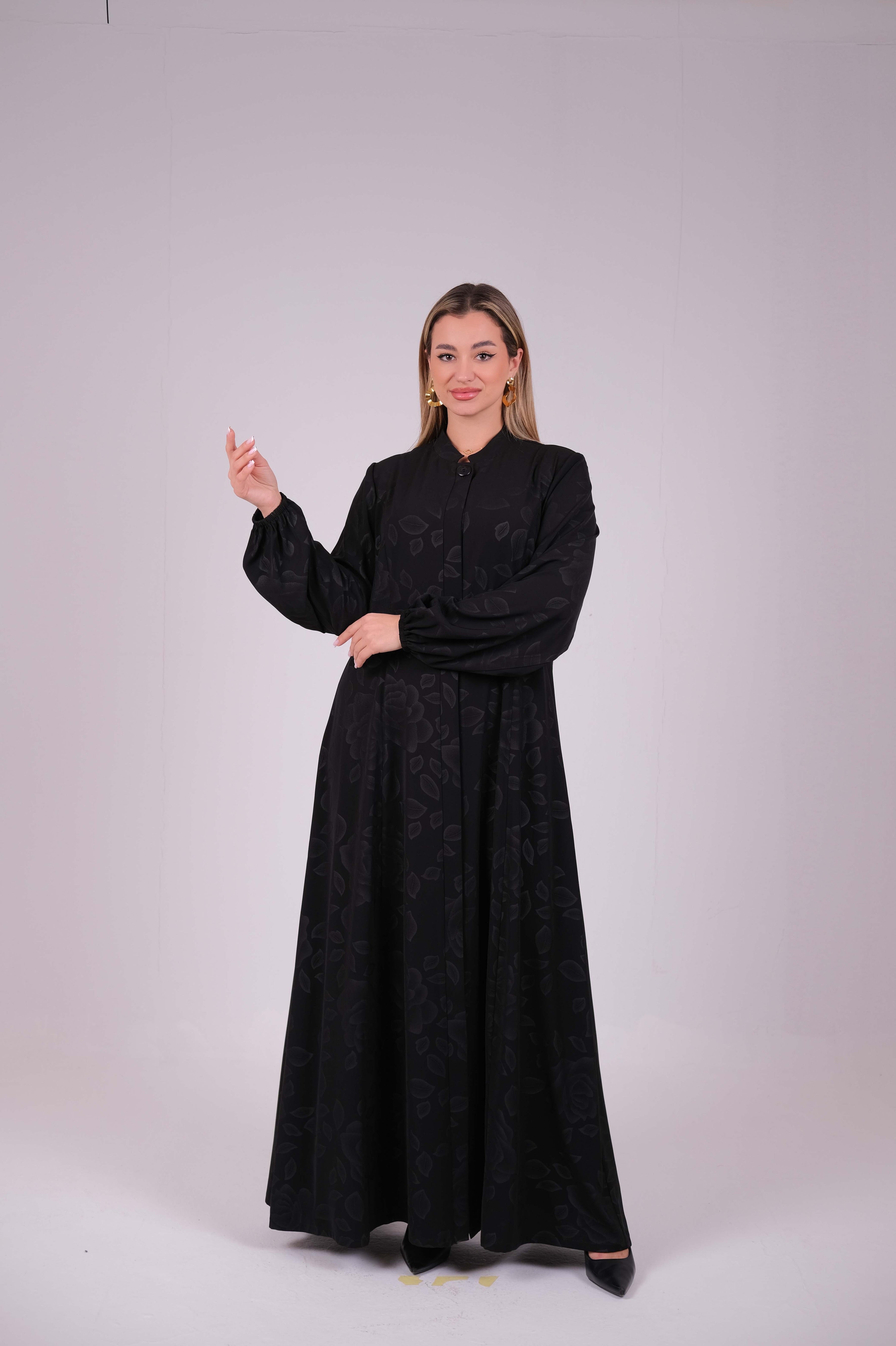 Midnight Bloom Abaya