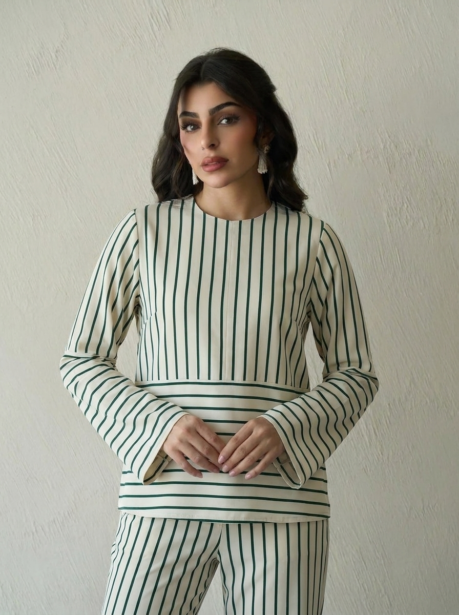 Agiba Women 2032 Printed Linen 100% Linen